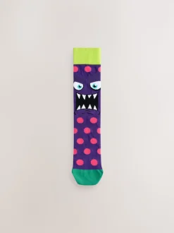 Monstre bleu/vert/rouge - Paquet de chaussettes à motifs 5