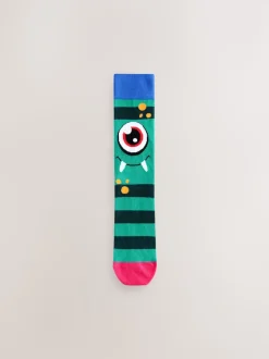 Monstre bleu/vert/rouge - Paquet de chaussettes à motifs 5