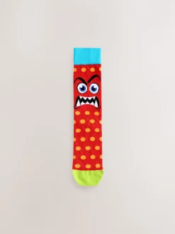 Monstre bleu/vert/rouge - Paquet de chaussettes à motifs 5