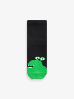 Monstres noir/lumineux - Paquet de chaussettes en coton riche 10