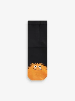 Monstres noir/lumineux - Paquet de chaussettes en coton riche 10