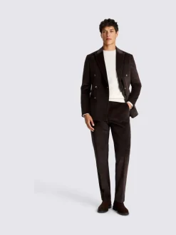 MOSS veste de costume habillée en velours côtelé à double boutonnage