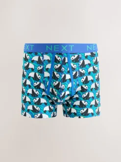 Motif animaux rose vif/bleu - Boxers avec ouverture sur le devant