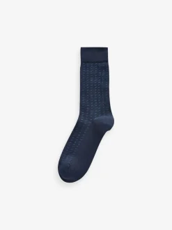 Motif Bleu/Gris bleu marine - Lot de 12 - Chaussettes riches en coton pour homme