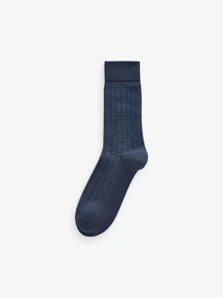 Motif Bleu/Gris bleu marine - Lot de 12 - Chaussettes riches en coton pour homme