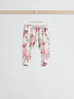 Motif floral rose/crème - Ensemble 2 pièces avec pulls et leggings à nœud bébé (0mois-2ans)