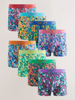 Motif géométrique lumineux - Caleçon A-Front 8 Pack