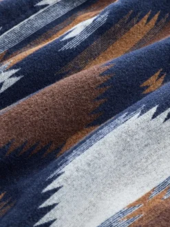 Motif ikat fauve/bleu marine - Veste-chemise doublée (3-16ans)