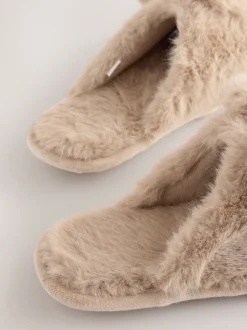 Motif lapin neutre - Chaussons Mule