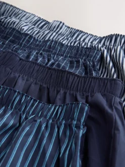 Motif mixte bleu marine - Lot de 8 - Boxers purs tissés