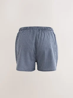 Motif mixte bleu marine - Lot de 8 - Boxers purs tissés