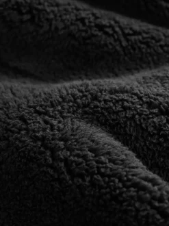 motif Noir Calvin Klein - Sweat à capuche en peau lainée