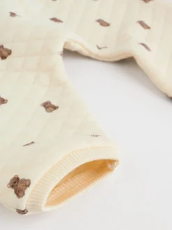 Motif ours neutre - Ensemble sweat matelassé et survêtement bébé (0mois à2ans)