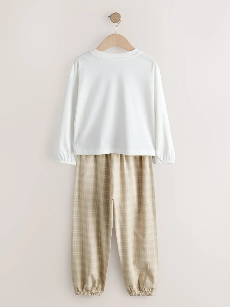 Motif ours neutre - Lot de 2 pyjamas tissés à carreaux (3-16ans)