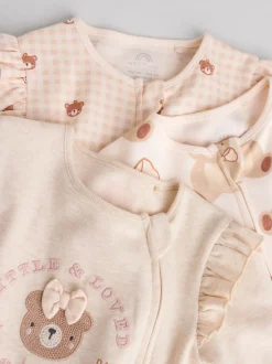 Motif ours neutre - Lot de 3 dors-bien bébé à fermeture éclair bidirectionnelle (0-2ans)