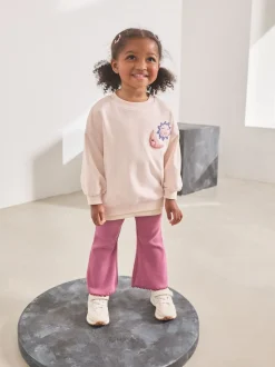 Motif étoiles roses - Ensemble haut et évasé à manches longues (3mois7ans)