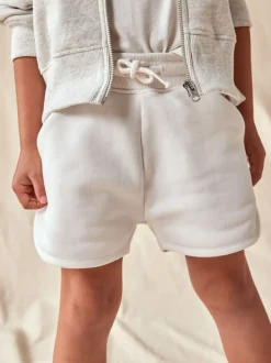 Motif uni blanc - Short en jersey (3-16ans)