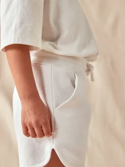 Motif uni blanc - Short en jersey (3-16ans)