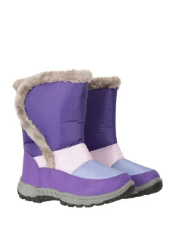 Mountain Warehouse bottes de neige doublées de sherpa bordées de fausse fourrure Caribou enfant