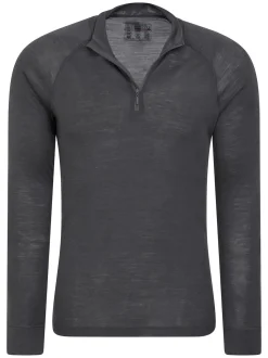 Mountain Warehouse Haut thermique à col zippé en mérinos II homme
