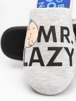 Mr Men gris - Chaussons Vanilla Underground Mr Men Mr Lazy