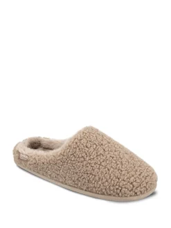 Mules Totes Isotoner pour femme en peau de mouton à dos croisé