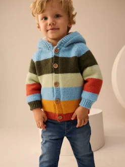 Multi Bright Stripe (multi-rayures lumineuses) - Character Cardigan (3mths-7yrs)