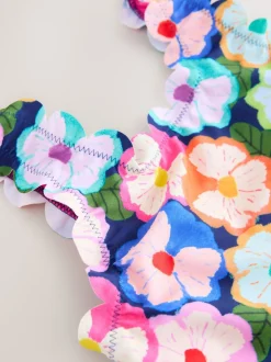 Multi Floral - Maillot de bain festonné (3-16ans)