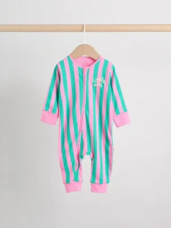 Multi Stripe (Multi Stripe) - Combinaisons de nuit à fermeture éclair pour bébés 3 Pack (0mths-3yrs)
