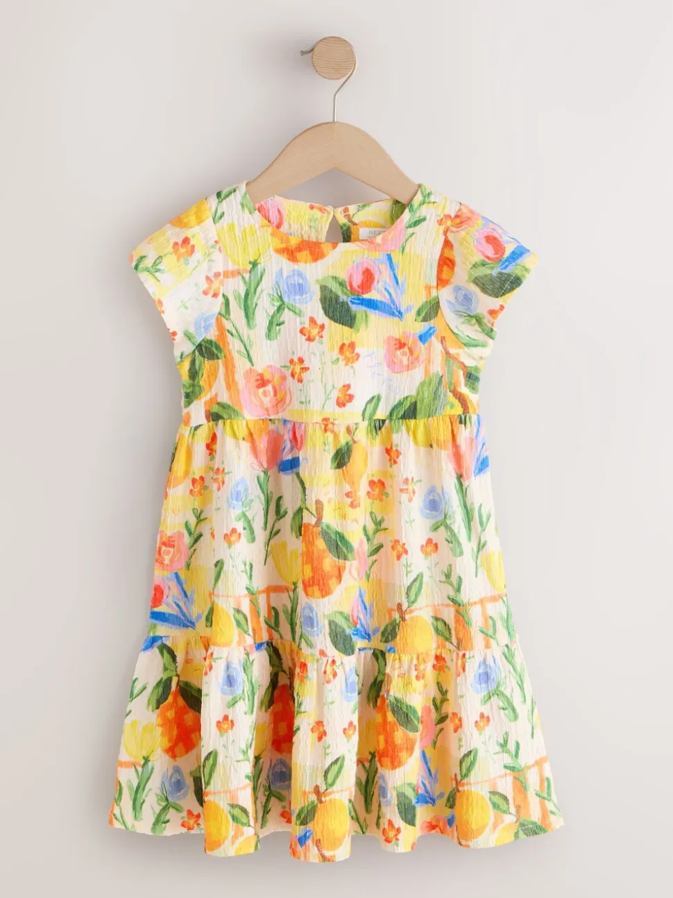Multi tropical - Robe Effet froissé à manches d’ange (3-16ans)