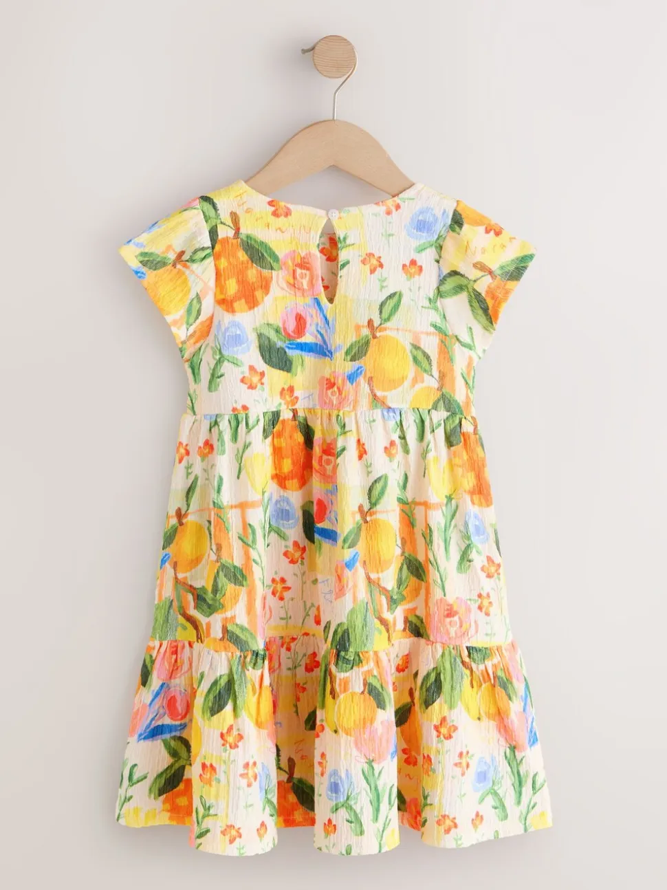 Multi tropical - Robe Effet froissé à manches d’ange (3-16ans)