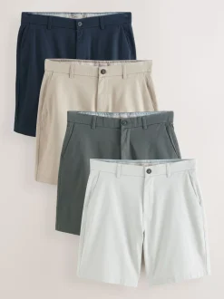 Multicolore - Ajustement lâche - Short chino extensible 4 Pack