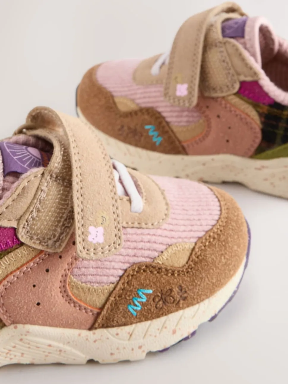 Multicolore - Baskets à lacets élastiques à fermeture tactile