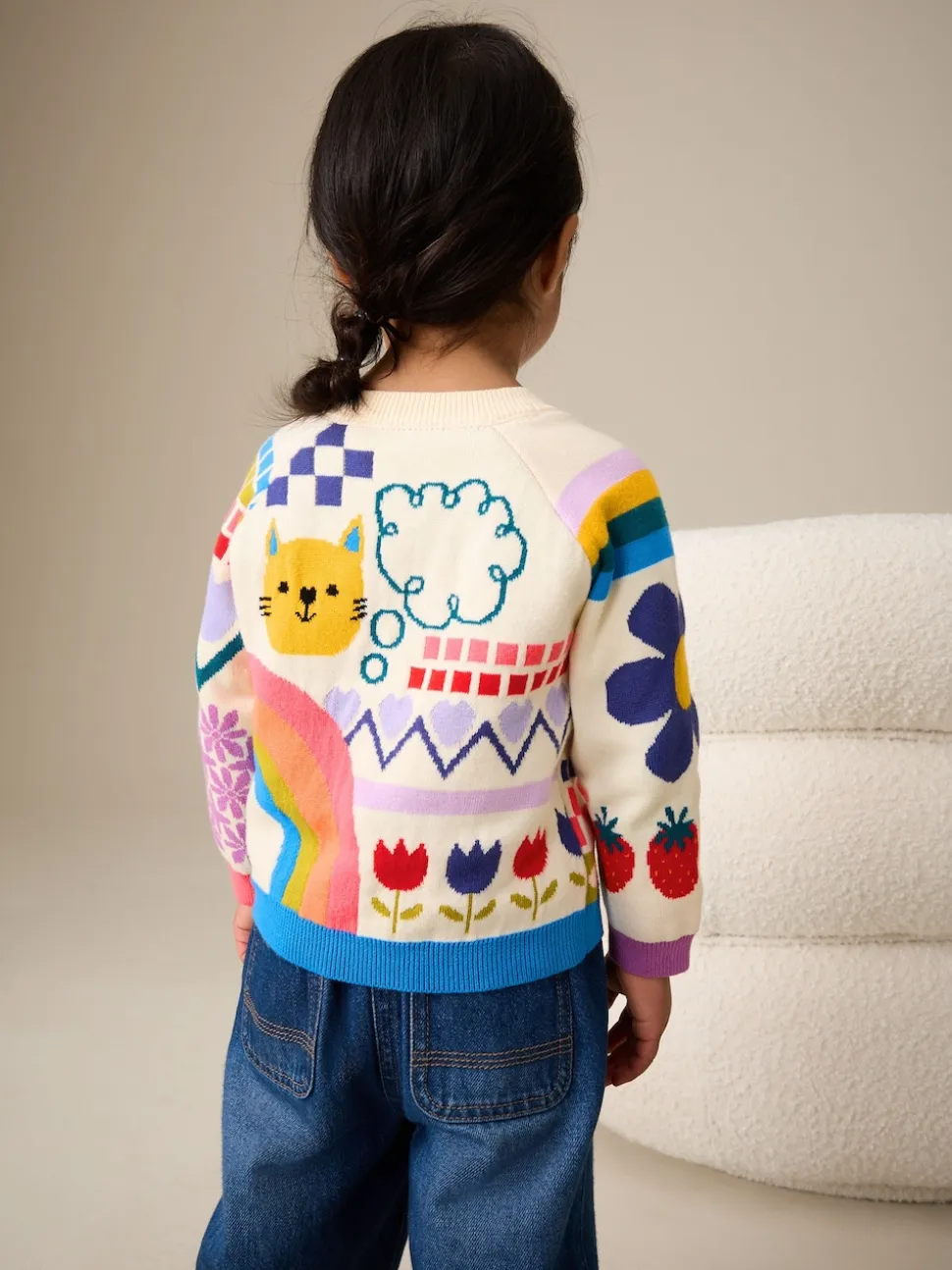 Multicolore - Cardigan imprimé amusant (3mois-7ans)