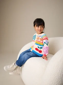Multicolore - Cardigan imprimé amusant (3mois-7ans)