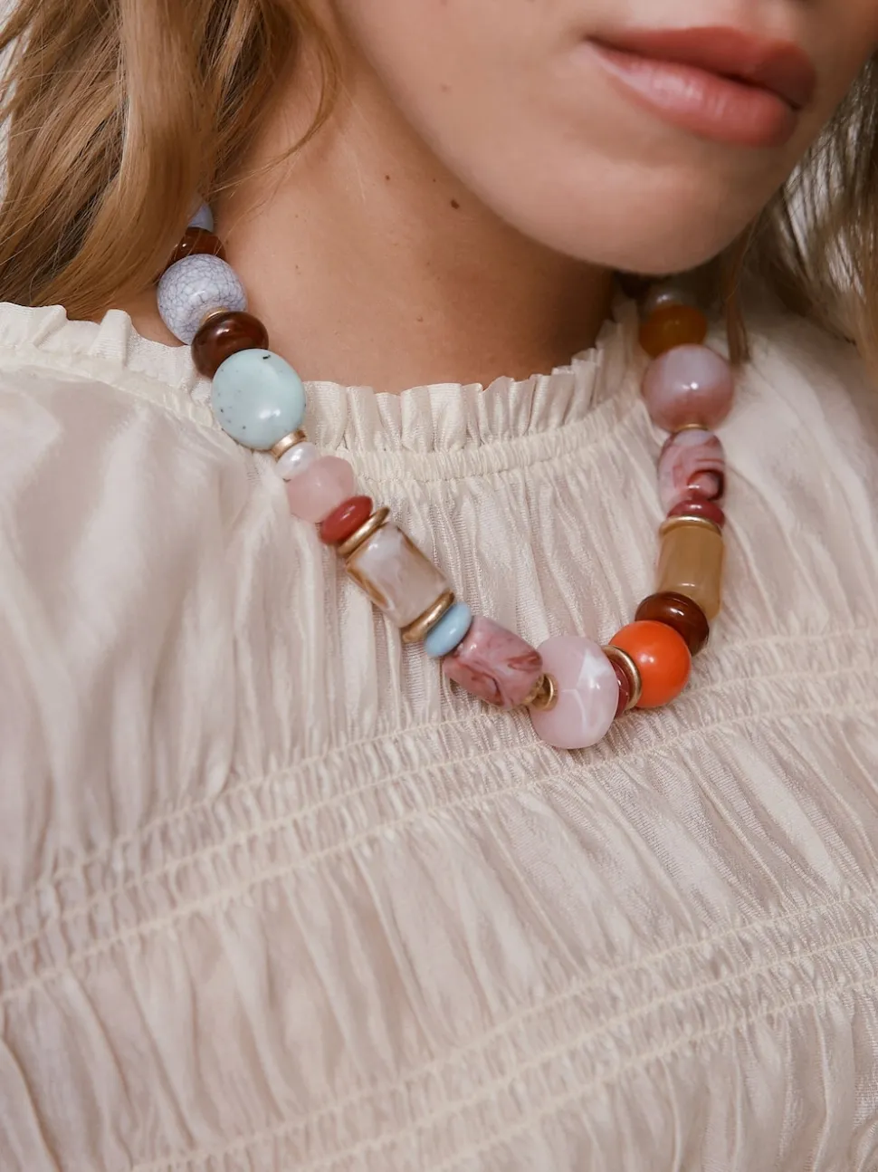 Multicolore - Collier de grosses perles