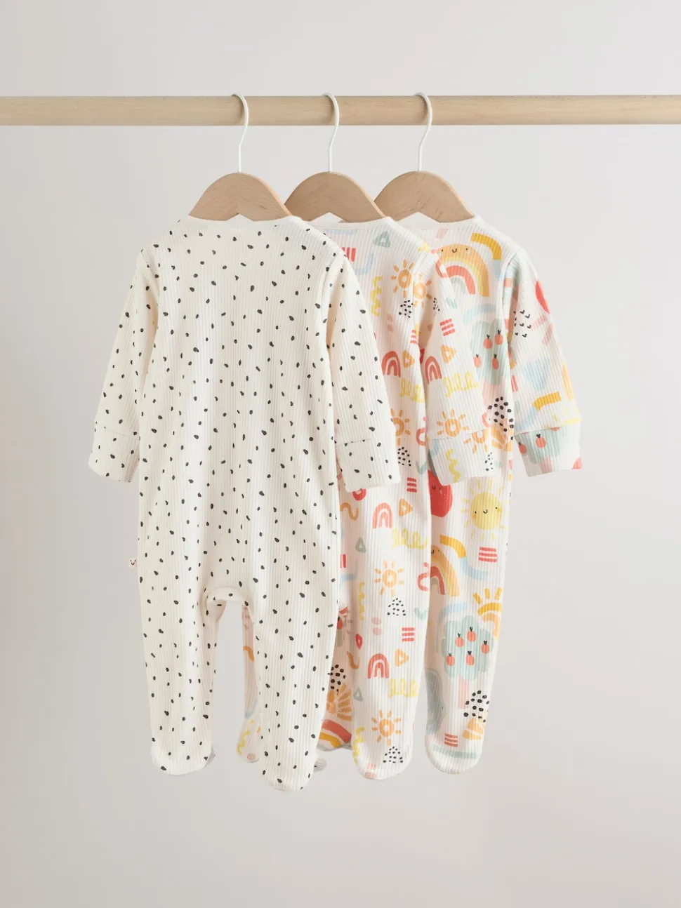 Multicolore - Combinaison de nuit zippée pour bébé 3 Pack (0-2ans)