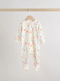 Multicolore - Combinaison de nuit zippée pour bébé 3 Pack (0-2ans)