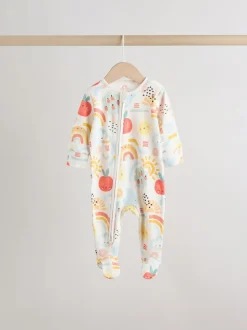 Multicolore - Combinaison de nuit zippée pour bébé 3 Pack (0-2ans)