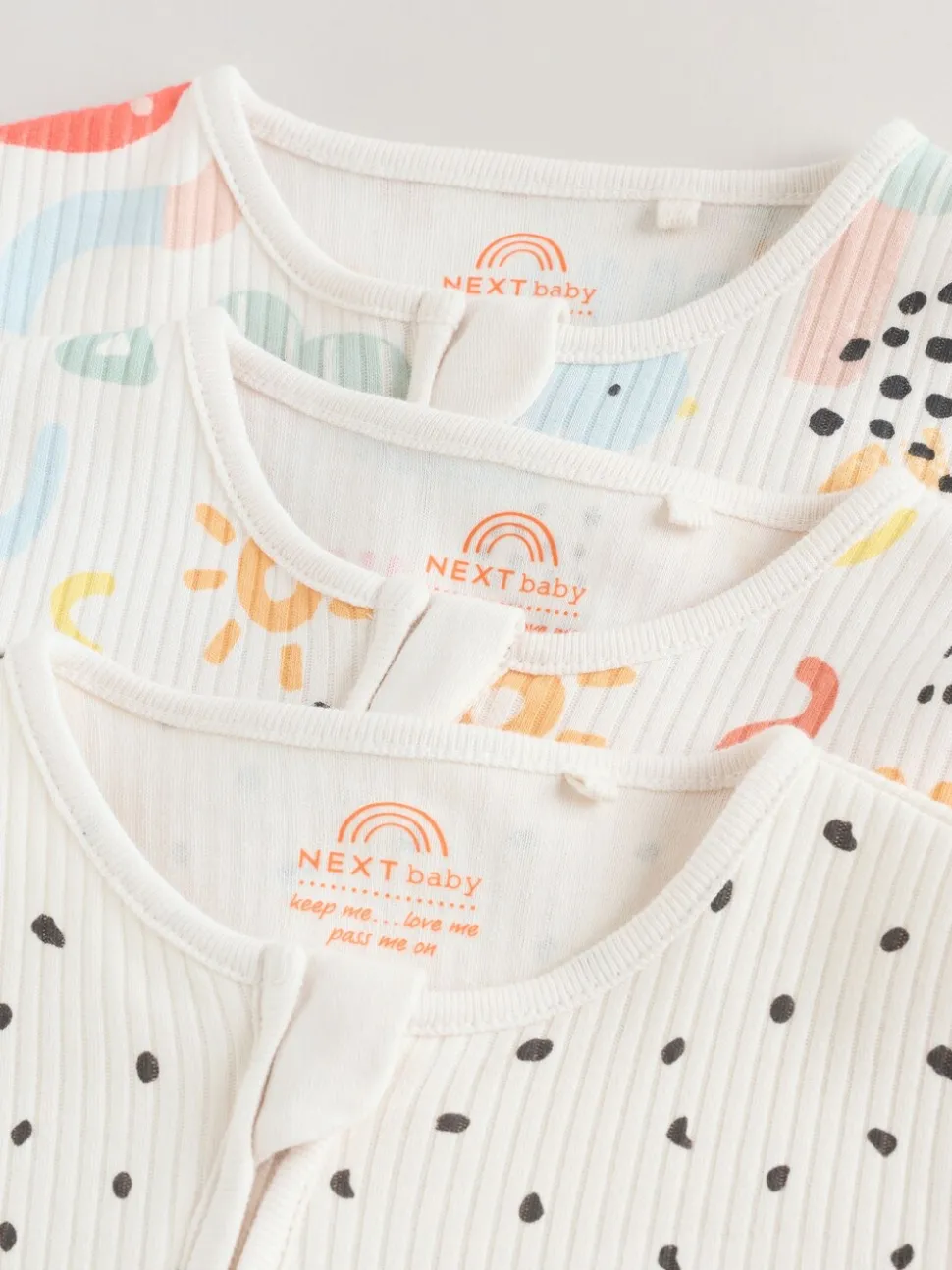 Multicolore - Combinaison de nuit zippée pour bébé 3 Pack (0-2ans)