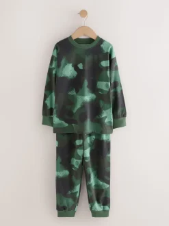 Multicolore à imprimé camouflage - Lot de 3 pyjamas à manches longues (3-16ans)