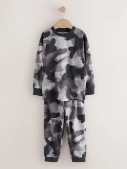 Multicolore à imprimé camouflage - Lot de 3 pyjamas à manches longues (3-16ans)