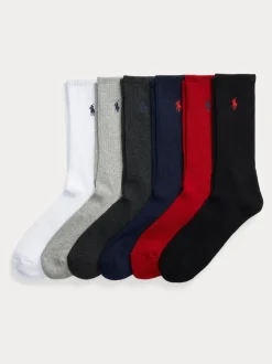 Multicolore - Lot 6 paires de chaussettes Polo Ralph Lauren à col rond
