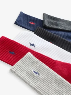 Multicolore - Lot 6 paires de chaussettes Polo Ralph Lauren à col rond