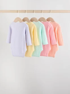 Multicolore - Lot de 5 bodies à manches longues pour bébé