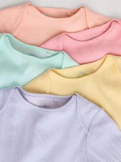 Multicolore - Lot de 5 bodies à manches longues pour bébé