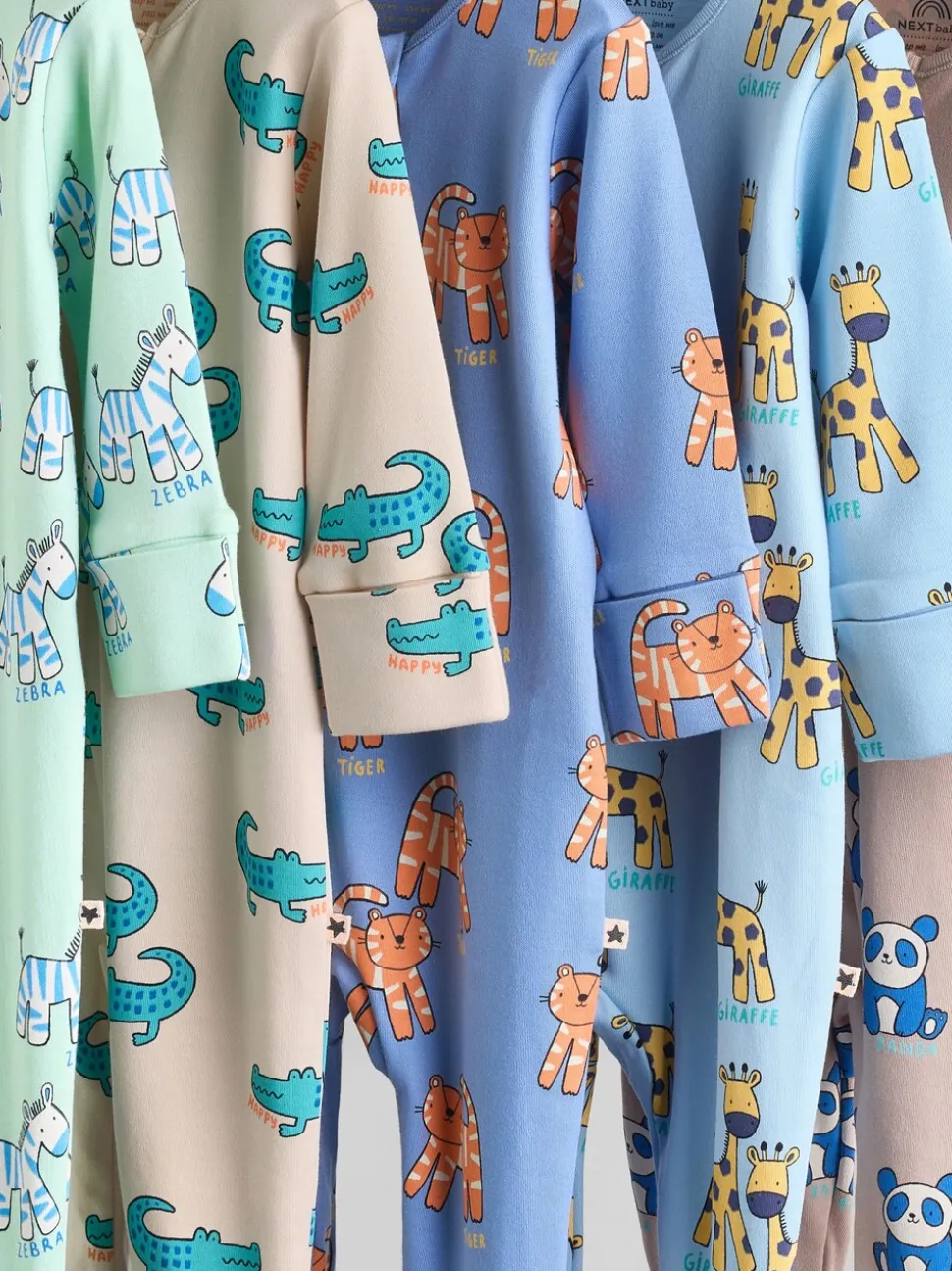 Multicolore - Lot de 5 dors-bien zippés en coton pour bébé (0-2ans)