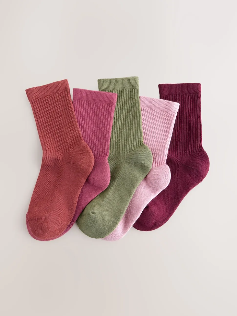 Multicolore - Lot de 5 paires de chaussettes côtelées en coton majoritaire