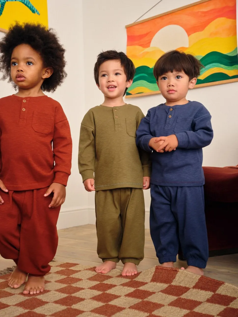 Multicolore - Lot de 3 pyjamas décontractés (9mois à12ans)