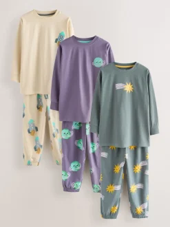 Multicolore - Lot de 3 pyjamas oversize (9mois-10ans)